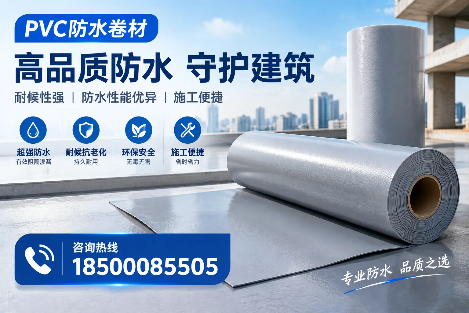 PVC防水卷材的防水效果评测，适合广安的科学依据